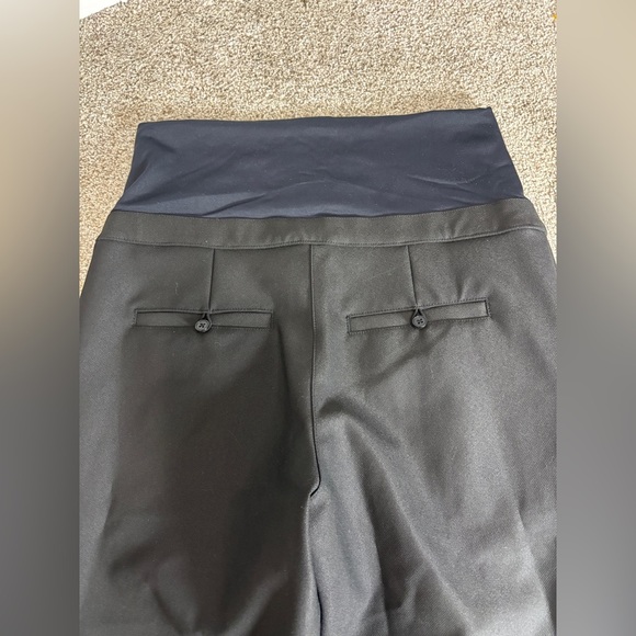 Marion Women's Slim Leg Over-Belly Maternity Dress Pants in Black Size 2 - Picture 9 of 16